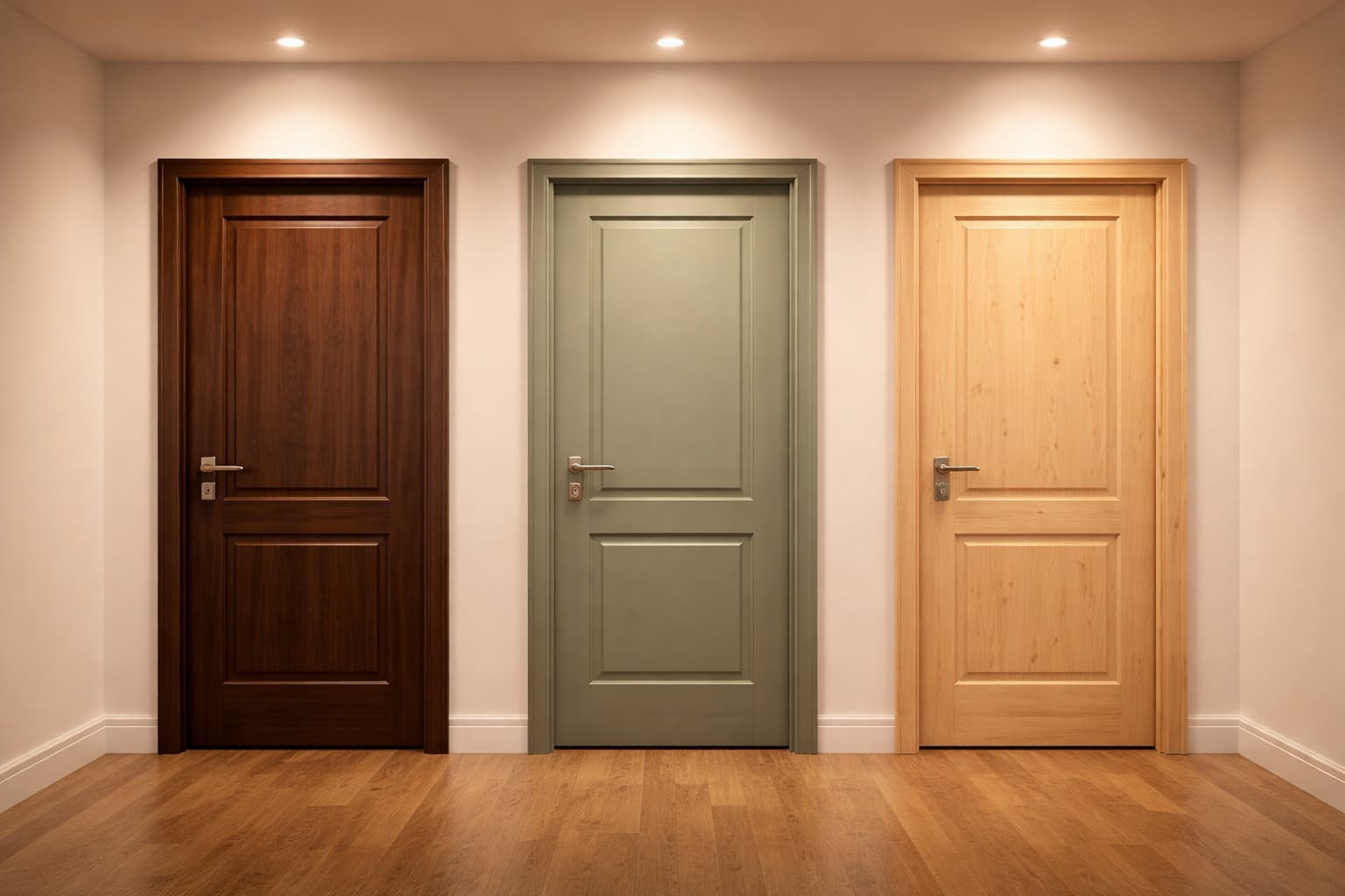 Wohnzimmer mit gepflegtem Ambiente, warmes Licht, keine Personen